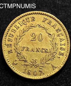 ,20,FRANCS,OR,NAPOLEON,TETE,NUE,1807,