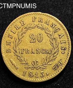 ,20,FRANCS,OR,NAPOLEON,1813,UTRECHT,