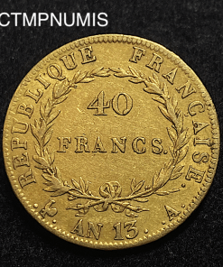 ,MONNAIE,40,FRANCS,OR,NAPOLEON,AN,13,