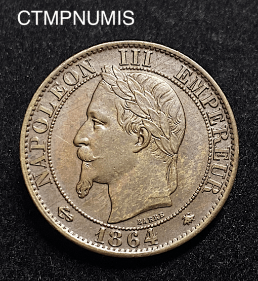 ,MONNAIE,EMPIRE,5,CENTIMES,NAPOLEON,III,1864,