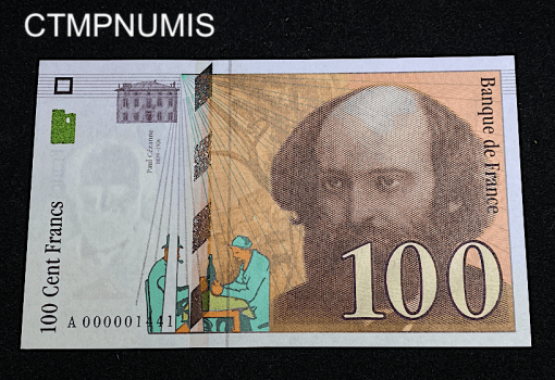 ,BILLET,100,FRANCS,CEZANNE,1997,SERIE,A,