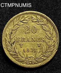 ,MONNAIE,ROYALE,20,FRANCS,OR,LOUIS,PHILIPPE,1831,W,LILLE,