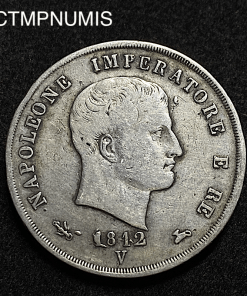 ,MONNAIE,ITALIE,5,LIRE,ARGENT,1812,VENISE,NAPOLEON,