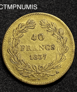 ,MONNAIE,ROYALE,40,FRANCS,OR,LOUIS,PHILIPPE,1837,