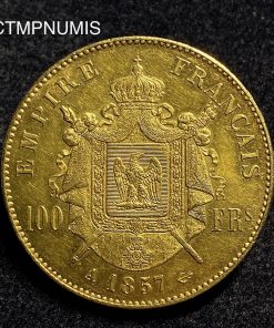 ,MONNAIE,100,FRANCS,OR,NAPOLEON,1857,