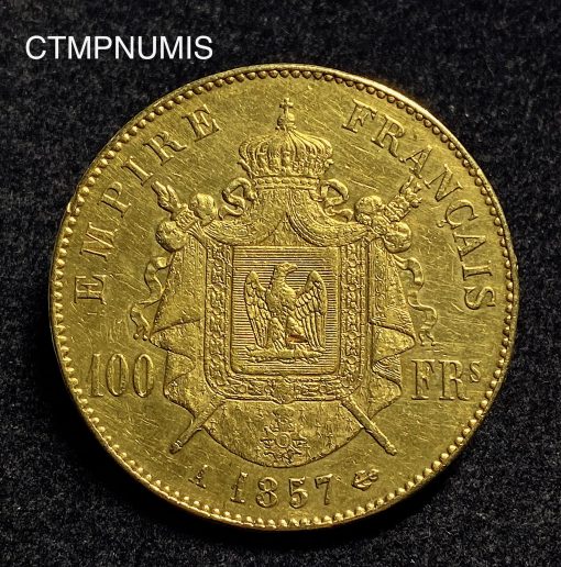 ,MONNAIE,100,FRANCS,OR,NAPOLEON,1857,