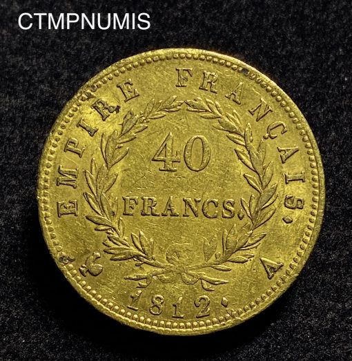 ,MONNAIE,EMPIRE,40,FRANCS,OR,1812,NAPOLEON,