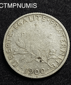 ,MONNAIE,1,FRANC,ARGENT,SEMEUSE,1900,