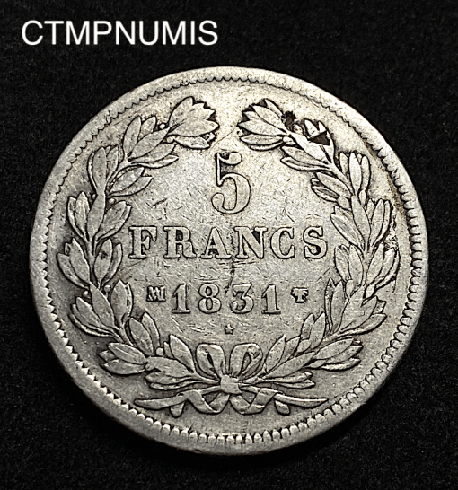 ,5,FRANCS,ARGENT,1831,MA,MARSEILLE,