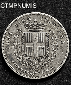 ,MONNAIE,ITALIE,1,LIRE,ARGENT,1860,FIRENZE,