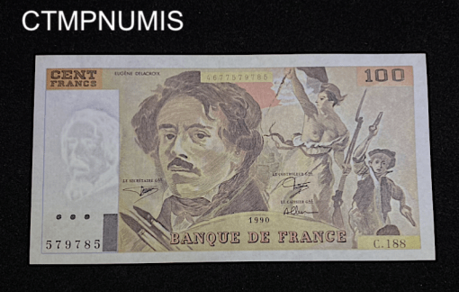 ,BILLET,100,FRANCS,DELACROIX,1990,C188,