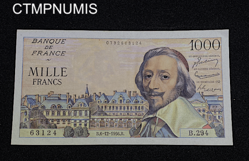 ,BILLET,1000,FRANCS,RICHELIEU,6.12.1956,