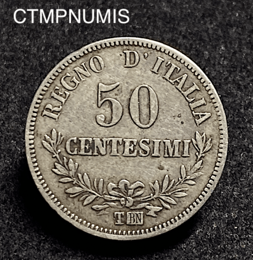 ,MONNAIE,ITALIE,50,CENTESIMI,1867,T,TURIN,
