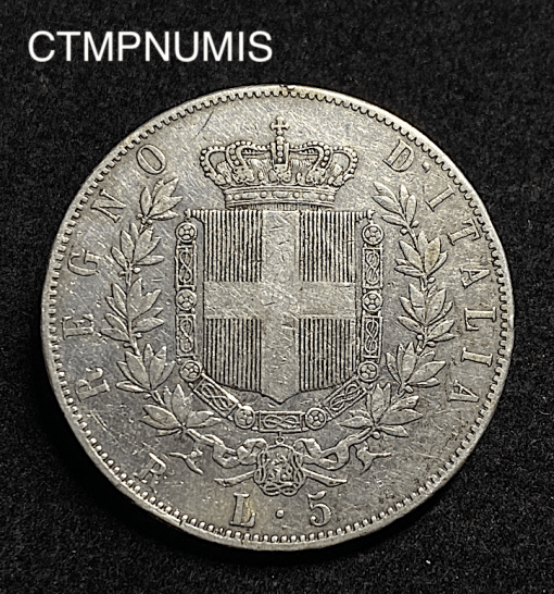 ,MONNAIE,ITALIE,5,LIRE,1871,R,ROME,ARGENT,