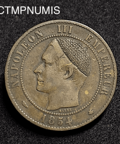 ,SATIRIQUE,10,CENTIMES,NAPOLEON,III,1854,