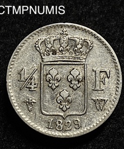 ,ROYALE,1/4,FRANC,ARGENT,CHARLES,X,1829,W,LILLE,