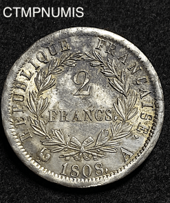 ,MONNAIE,2,FRANCS,ARGENT,NAPOLEON,1808,