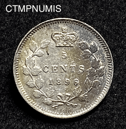 ,CANADA,5,CENTS,ARGENT,1896,