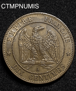 ,10,CENTIMES,NAPOLEON,III,1864,