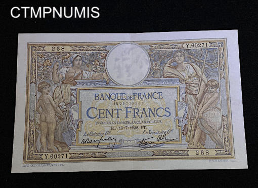 ,BILLET,100,FRANCS,MERSON,1938,