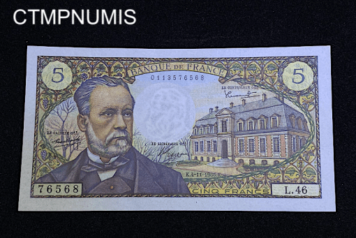 ,BILLET,5,FRANCS,PASTEUR,1966,