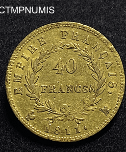 ,MONNAIE,EMPIRE,40,FRANCS,OR,NAPOLEON,1811,