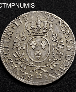 MONNAIE,ROYALE,LOUIS,XV,ECU,ARGENT,1731,E,TOURS,