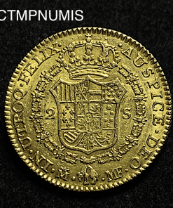 ,MONNAIE,ESPAGNE,2,ESCUDOS,OR,1789,MADRID,