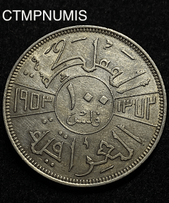 ,MONNAIE,IRAK,100,FILS,ARGENT,1953,