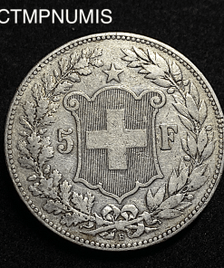 ,MONNAIE,SUISSE,5,FRANCS,ARGENT,1890,BERNE,