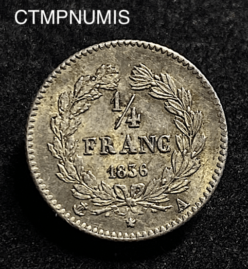 ,1/4,DE,FRANC,ARGENT,LOUIS,PHILIPPE,1836,