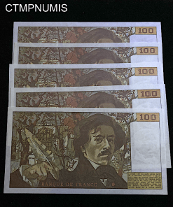 ,BILLET,100,FRANCS,DELACROIX,1978,1987,NEUFS,