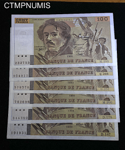 ,BILLET,100,FRANCS,DELACROIX,NEUFS,