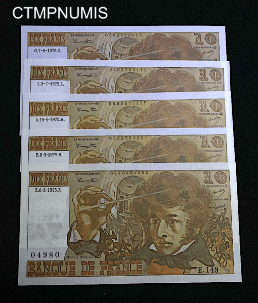 ,BILLET,10,FRANCS,BERLIOZ,1975,NEUF,