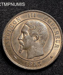 ,MONNAIE,EMPIRE,10,CENTIMES,NAPOLEON,1853,STRASBOURG,