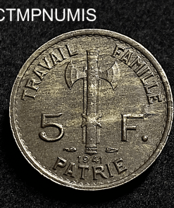 ,MONNAIE,5,FRANCS,PETAIN,1941,