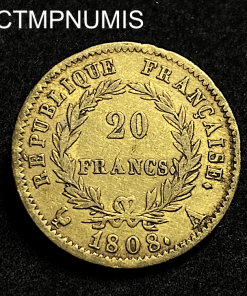 ,MONNAIE,20,FRANCS,OR,NAPOLEON,1808,