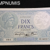 ,BILLET,10,FRANCS,MINERVE,4,12,1941,