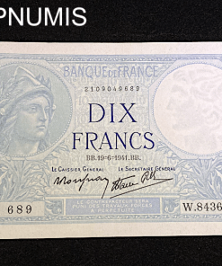 ,BILLET,10,FRANCS,MINERVE,19,6,1941,