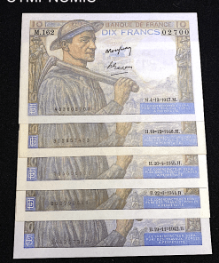 ,BILLET,10,FRANCS,MINEUR,1942,