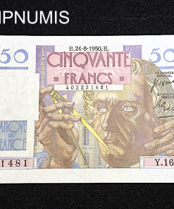 ,BILLET,50,FRANCS,LE,VERRIER,1950,