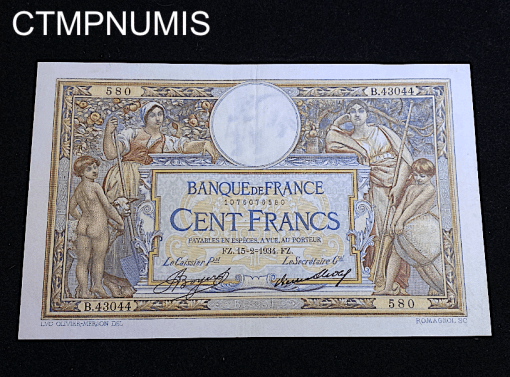 ,BILLET,100,FRANCS,MERSON,1934,