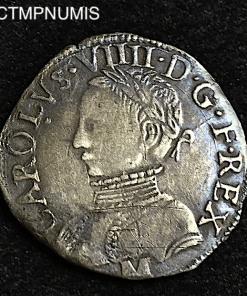 ,1/2,TESTON,ARGENT,CHARLES,IX,1573,TOULOUSE,