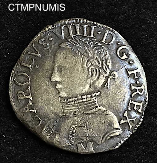 ,1/2,TESTON,ARGENT,CHARLES,IX,1573,TOULOUSE,