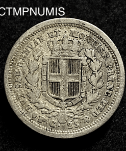 ,MONNAIE,ITALIE,25,CENTESIMI,1833,TURIN,