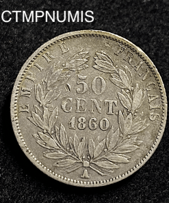 ,MONNAIE,EMPIRE,50,CENTIMES,NAPOLEON,1860,