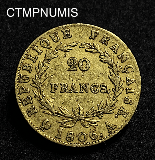 ,MONNAIE,20,FRANCS,OR,NAPOLEON,1806,