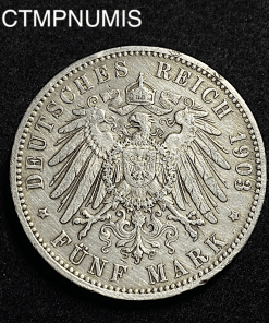 ,MONNAIE,ALLEMAGNE,HAMBOURG,5,MARK,1903,