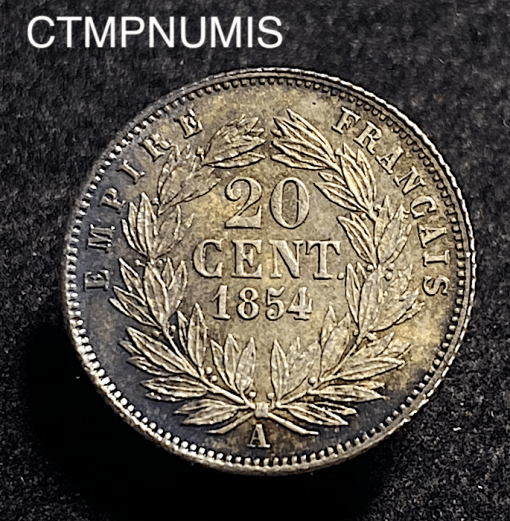 ,MONNAIE,EMPIRE,20,CENTIMES,NAPOLEON,1854,