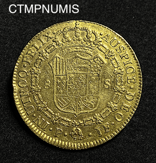 ,MONNAIE,COLOMBIE,8,ESCUDOS,OR,1799,POPAYAN,